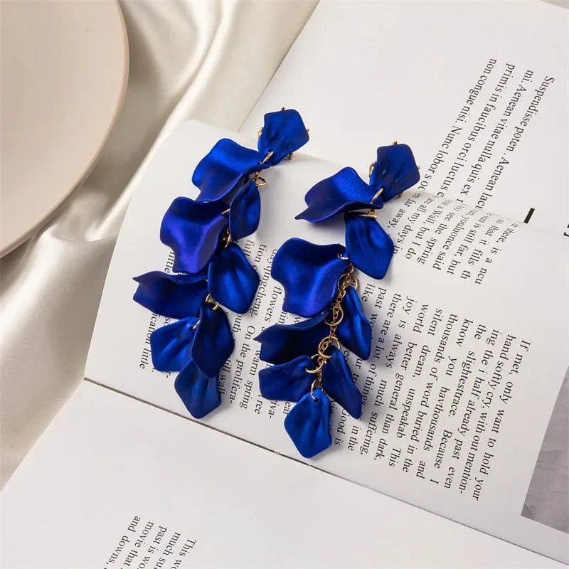 Flower / Blue Lateefah Flower Colorful Statement Earrings Women Fashion Jewelry Earrings For Bridesmaids And Bridesmaids