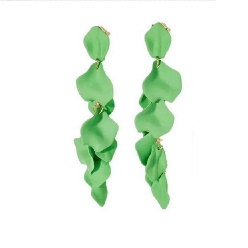 Flower / Light Green Lateefah Flower Colorful Statement Earrings Women Fashion Jewelry Earrings For Bridesmaids And Bridesmaids