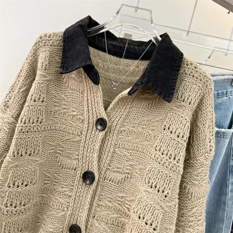 Free / 001 2024 Spring New arrival Ladies v-neck bow cardigan long sleeve sweater tops women sweater jumper