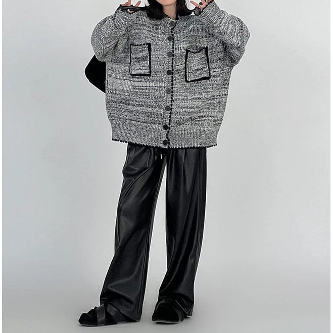 Free / 1 2024 Spring new arrival long sleeve cardigan single breast fashionable women striped casual sweater coat