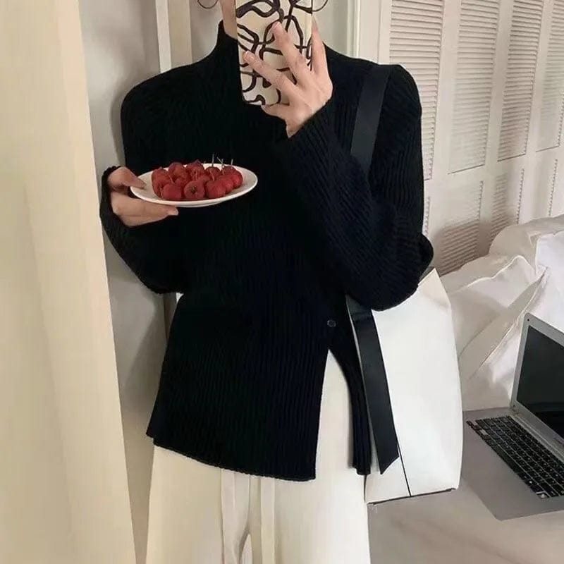 Free / Black 2024 Spring new arrival Ladies turtleneck long sleeve comfortable cable knit women sweater jumper