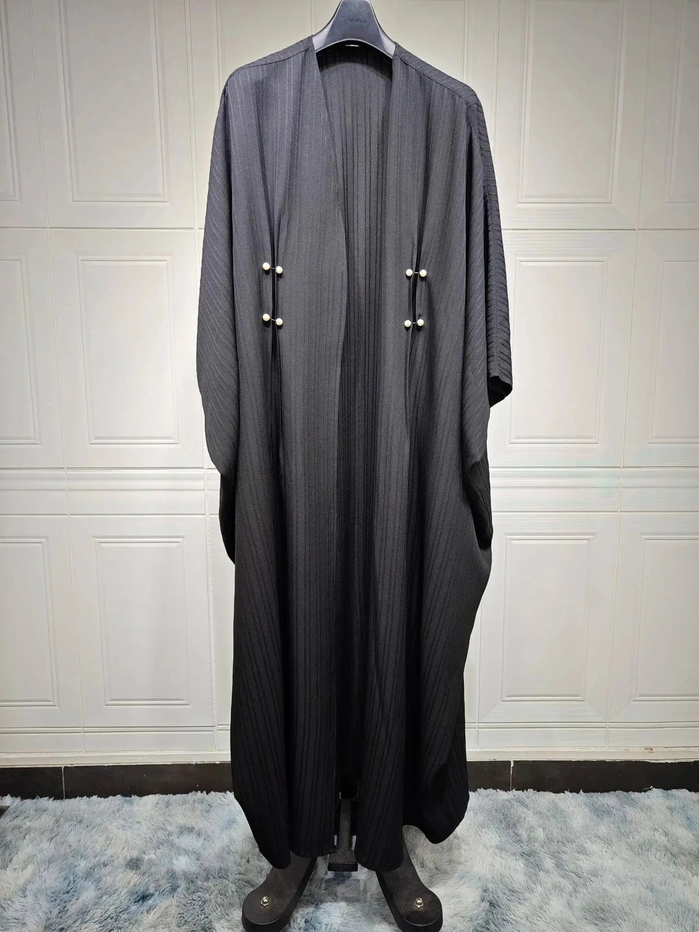 Free / Black Liu Ming New Arrival 2024 Abaya Fashion Muslim Loose Cardigan Turkey Islamic Casual Clothes Women Robe