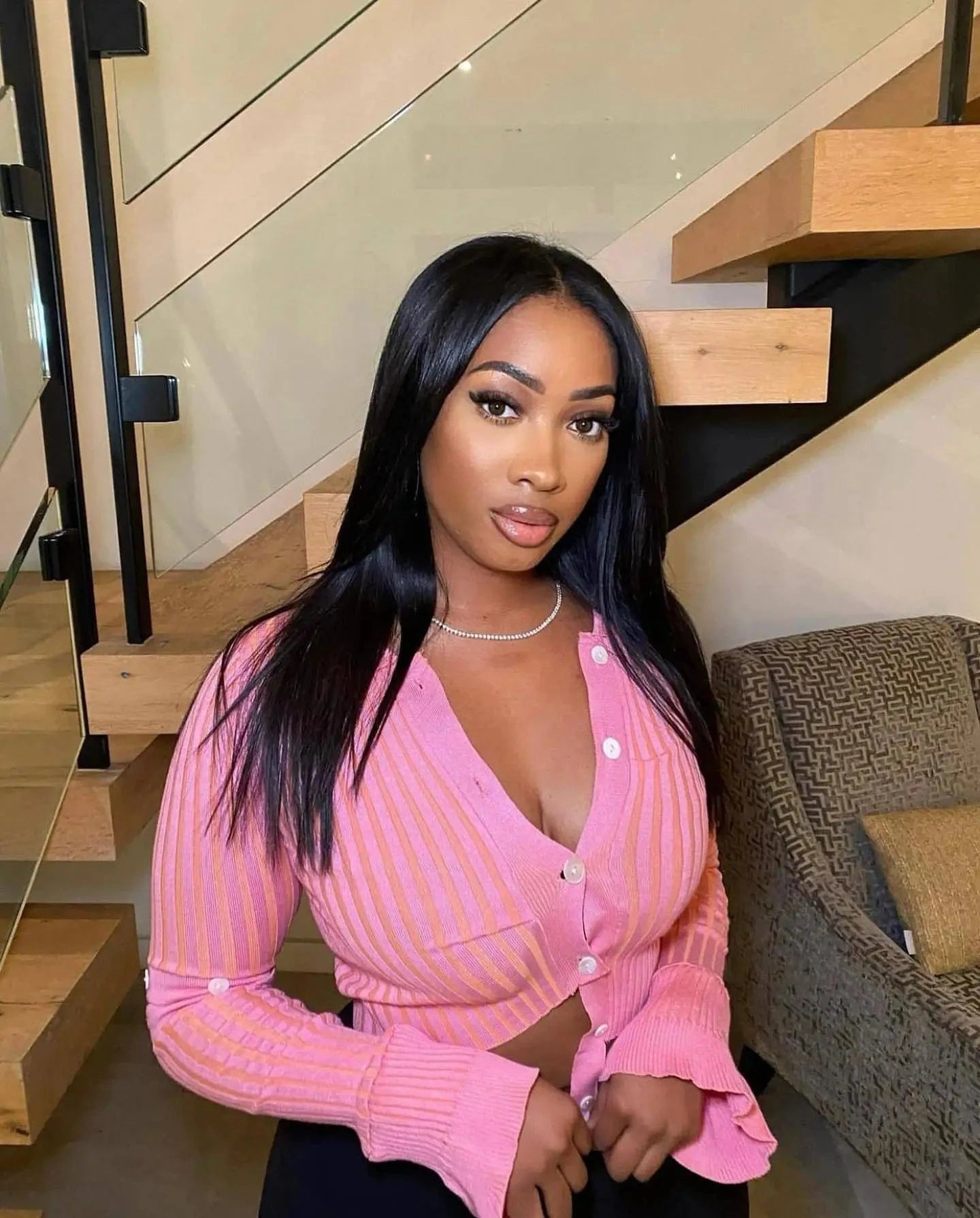 Free / Pink Tops for Women 2023 Spring Shirts Streetwear Button Up Shirt Women Fashion Sexy Knit Crop Top Long Sleeve Knit Quilted Shirt