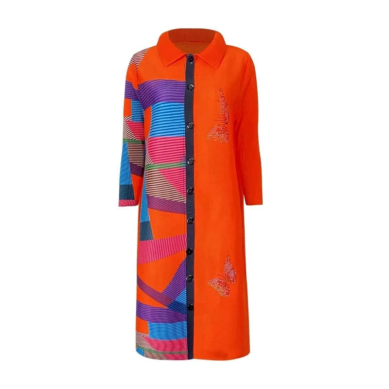 Free / Red Miyake high quality drape fashion new female personality sexy graffiti square collar long  tops