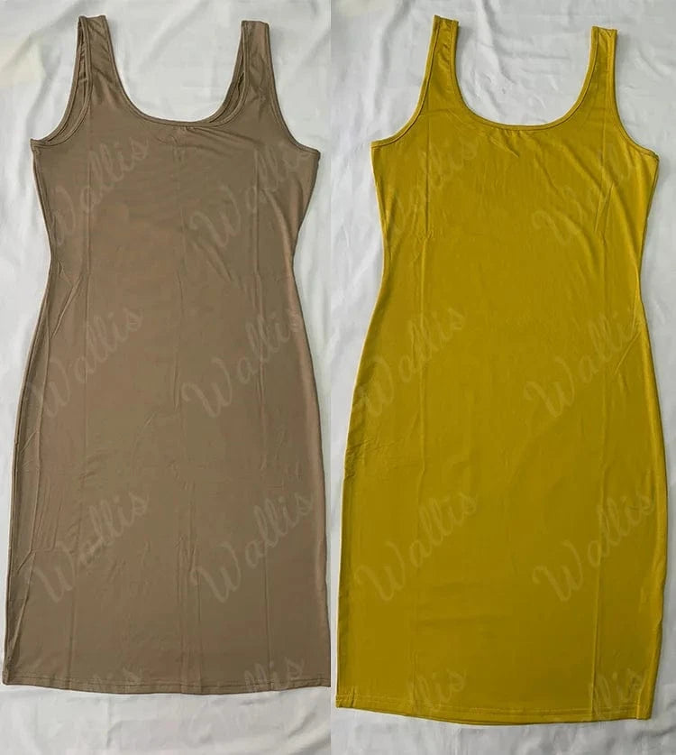 Free Sample 40+ Style Sleeveless Bodycon Tank Long Dress Women 2024 Stretch Party Night Club Streetwear Casual Ladies Dresses