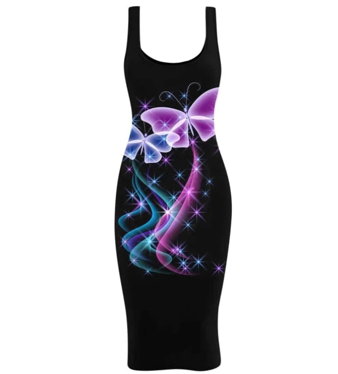 Free Sample 40+ Style Sleeveless Bodycon Tank Long Dress Women 2024 Stretch Party Night Club Streetwear Casual Ladies Dresses