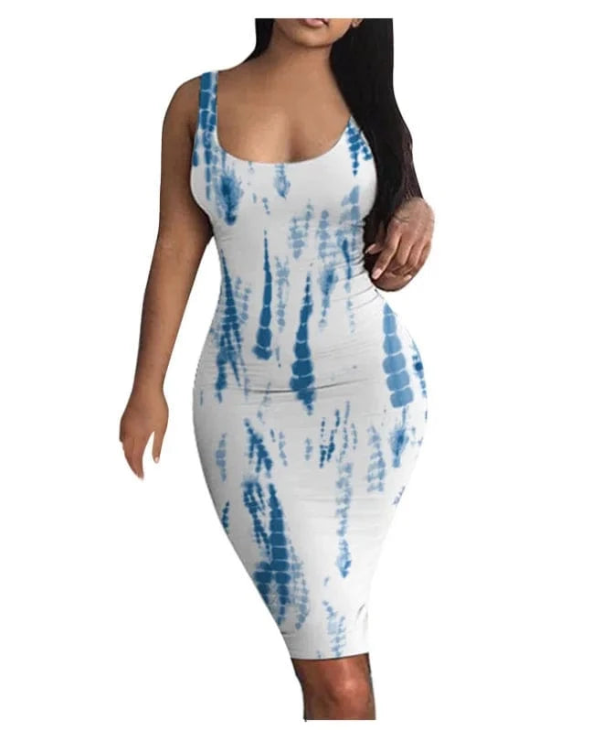 Free Sample 40+ Style Sleeveless Bodycon Tank Long Dress Women 2024 Stretch Party Night Club Streetwear Casual Ladies Dresses