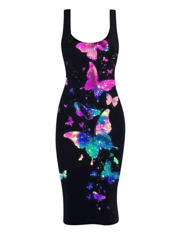 Free Sample 40+ Style Sleeveless Bodycon Tank Long Dress Women 2024 Stretch Party Night Club Streetwear Casual Ladies Dresses