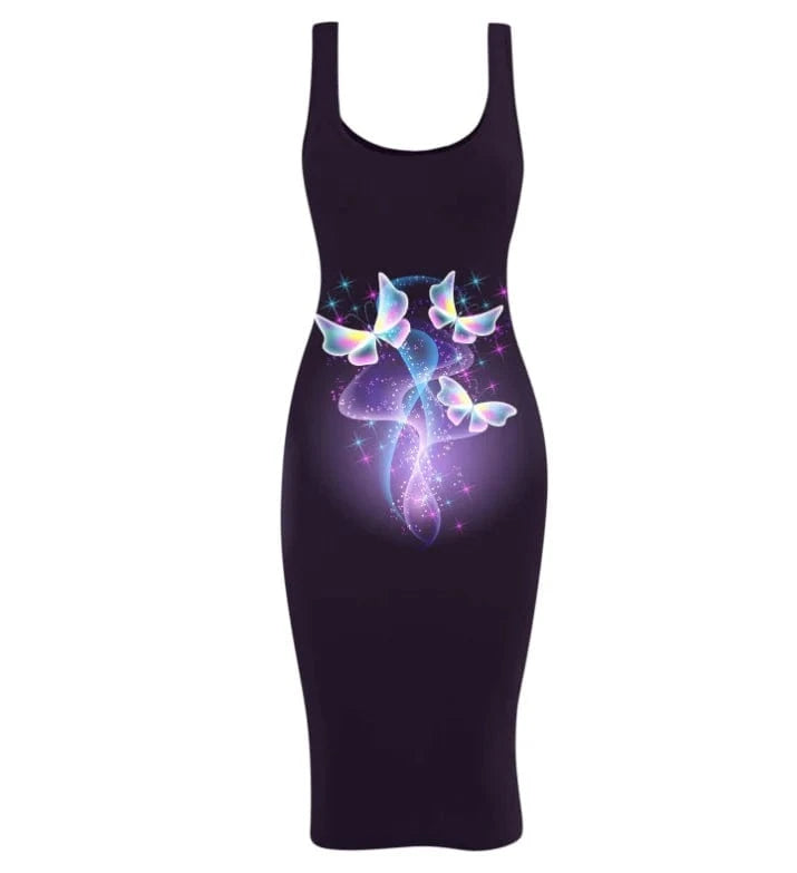 Free Sample 40+ Style Sleeveless Bodycon Tank Long Dress Women 2024 Stretch Party Night Club Streetwear Casual Ladies Dresses