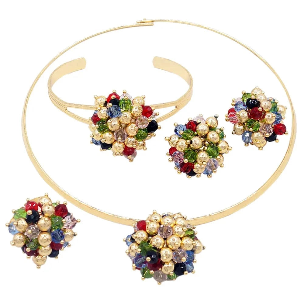 French Romantic Necklace Sets / Adjustable / Gold Zhuerrui French Romantic Necklace Sets Dubai Crystal Wedding Jewelry Set Nigerian Women Love Simple Jewelry Sets HM20060920
