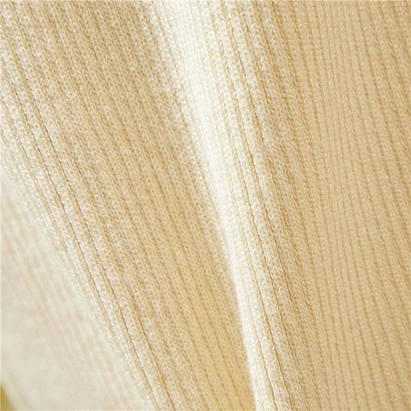 French Style Bow Flare Sleeve Pullovers Women 2024 Temperament Slim Bottoming Sweater Ladies Simple All-Match Jumper Knitwear