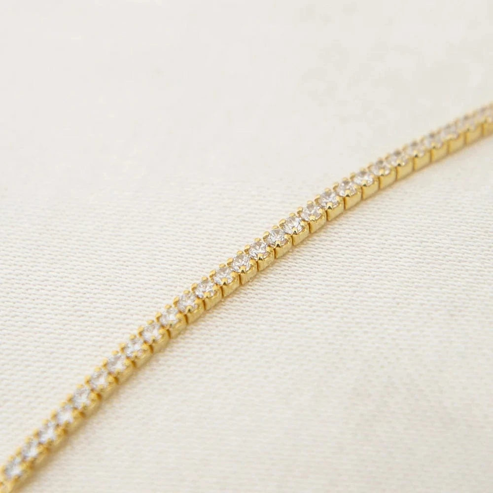 FUAMAY Fine 925 Silver Jewelry 1.5mm 1.75mm 2mm 2.5mm Silver Tennis Bracelets for Woman