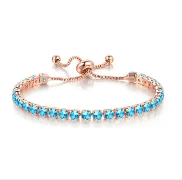Full Diamond Adjustable Bracelet Popular 4mm Round Zircon Single Row Crystal Bracelet Wholesale for Women