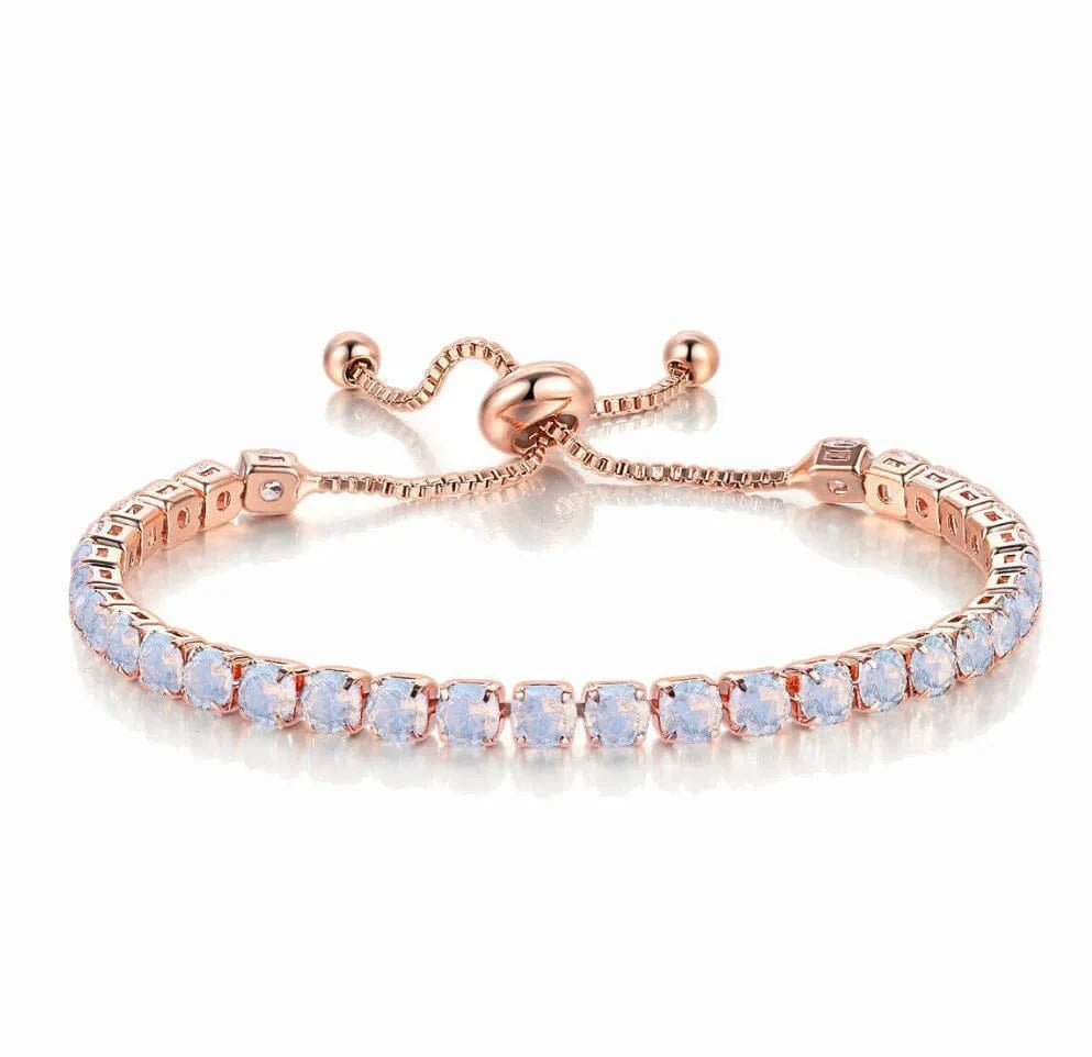 Full Diamond Adjustable Bracelet Popular 4mm Round Zircon Single Row Crystal Bracelet Wholesale for Women