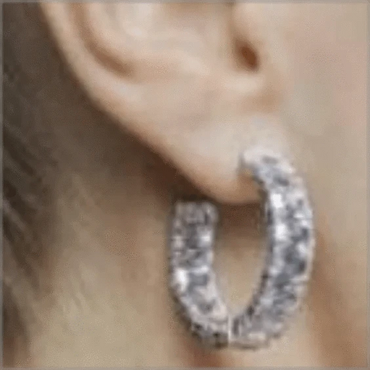 G 18K +Miossate Customized  pure gold earring Solid 18K Gold Stud Earrings heart dangling gold plated 18k jewelry earrings