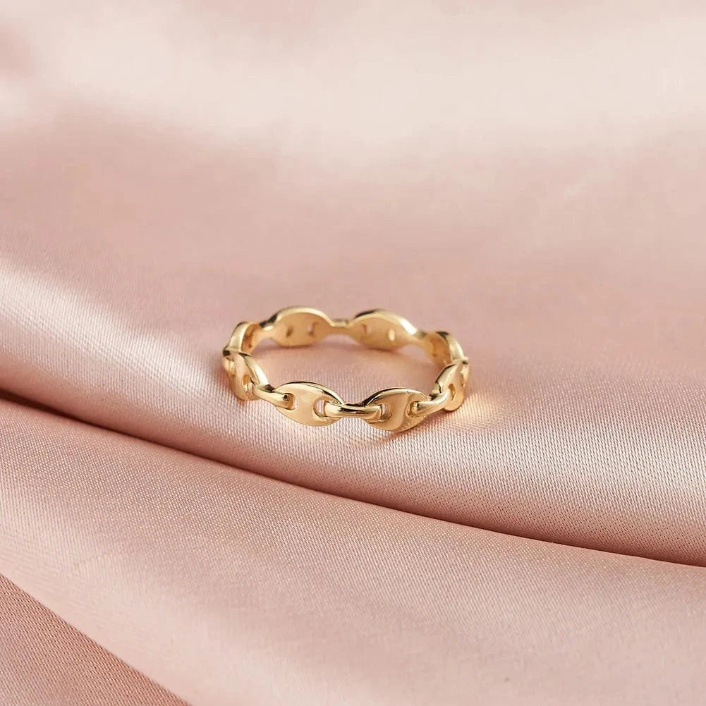 GAR03 RINNTIN Dainty Silver Stacking Rings Minimalist Stackable Bands 14K Gold Plated Thin Rings for Women