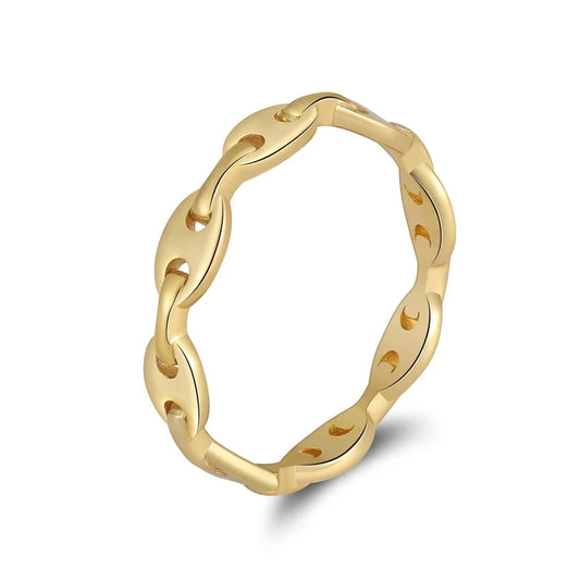 GAR03 RINNTIN Dainty Silver Stacking Rings Minimalist Stackable Bands 14K Gold Plated Thin Rings for Women