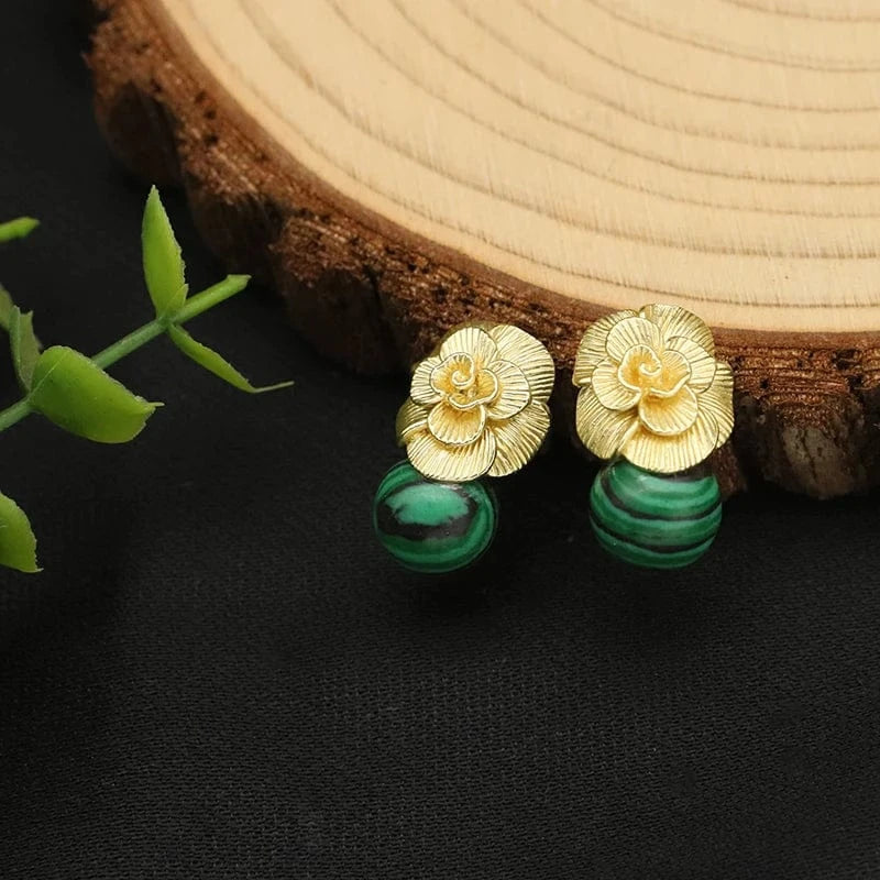 GE0336J 2024 New 925 Sterling Silver Stud Earrings Natural Pink Round Crystal Drop Earrings For Women