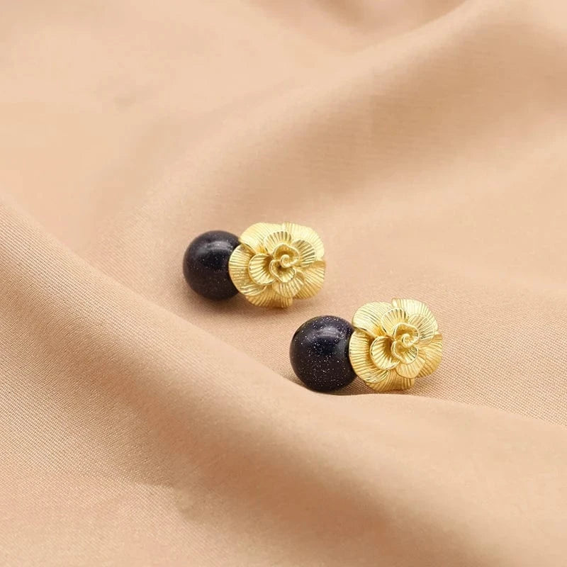 GE0336M 2024 New 925 Sterling Silver Stud Earrings Natural Pink Round Crystal Drop Earrings For Women