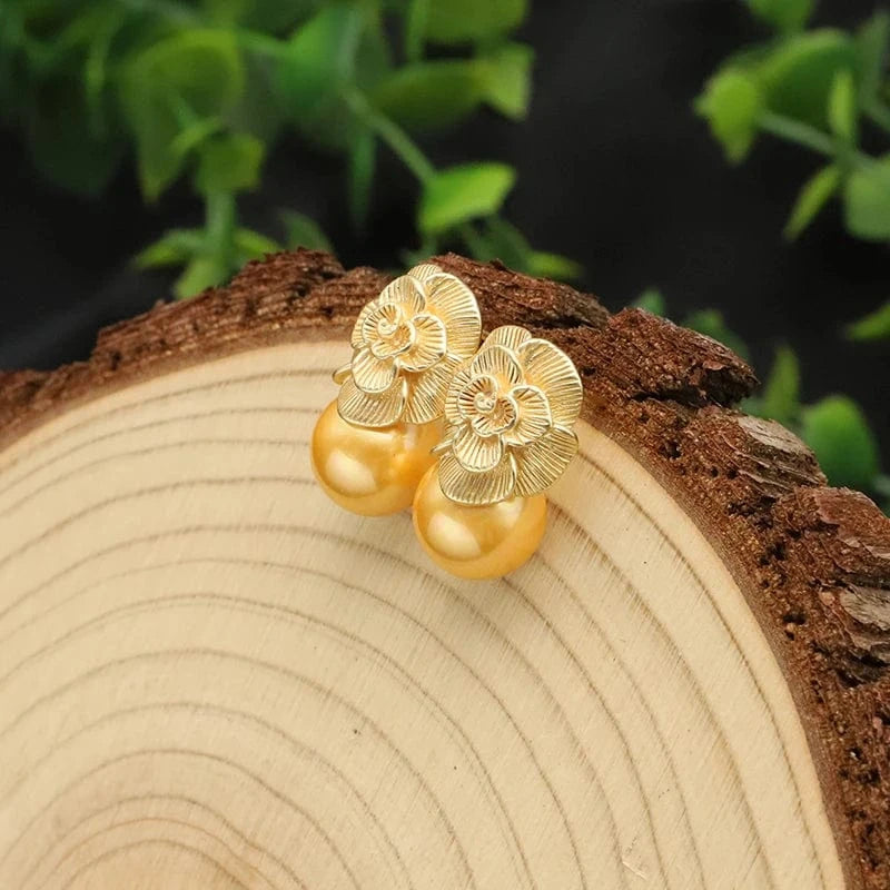 GE0336Q 2024 New 925 Sterling Silver Stud Earrings Natural Pink Round Crystal Drop Earrings For Women