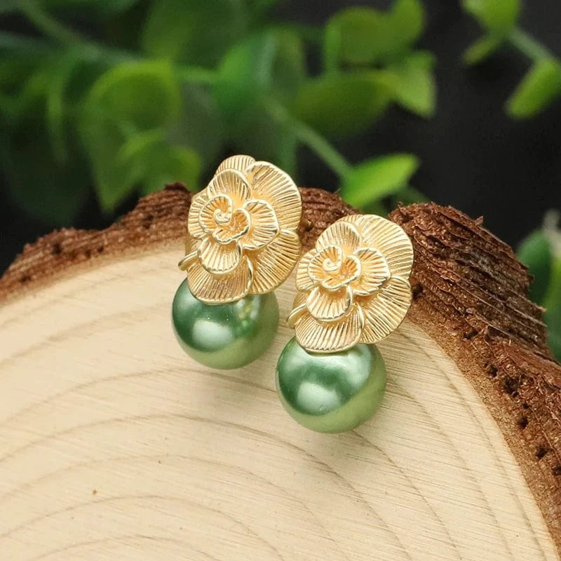 GE0336T 2024 New 925 Sterling Silver Stud Earrings Natural Pink Round Crystal Drop Earrings For Women