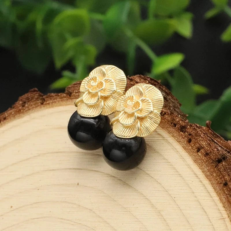 GE0336U 2024 New 925 Sterling Silver Stud Earrings Natural Pink Round Crystal Drop Earrings For Women