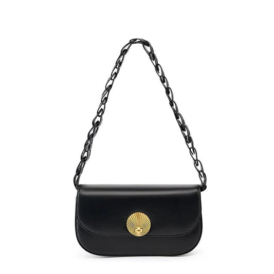 Genuine Leather Fashion Designer Simple Small Handbag Women'S Ladies Shoulder Bags Luxury Trending Crossbody Flap Bags