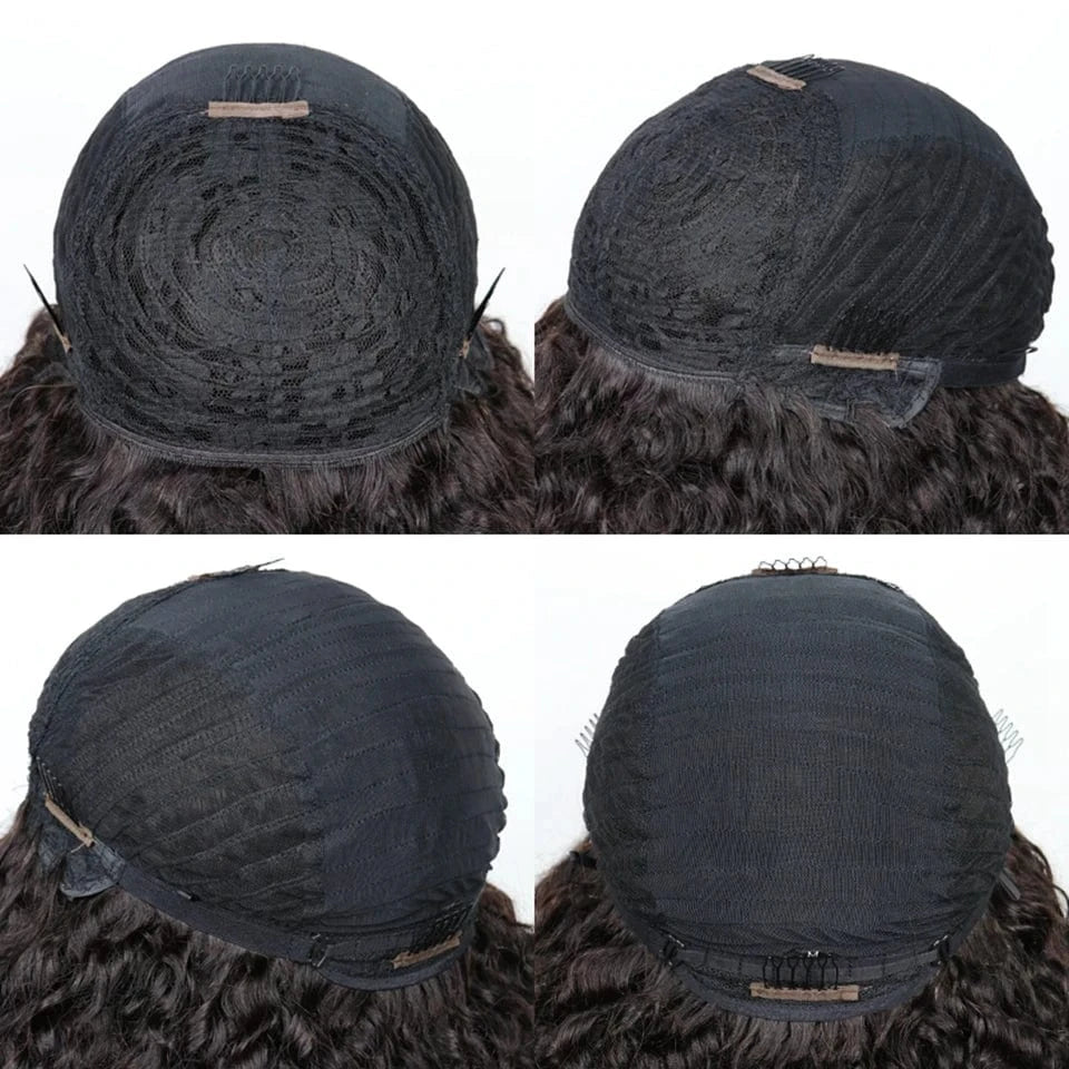 Ginger Color Short Peruvian Hair Wig with Bangs Orange Color full machine made Short Pixie Cut Bob Wig 100% Human Hair Wigs