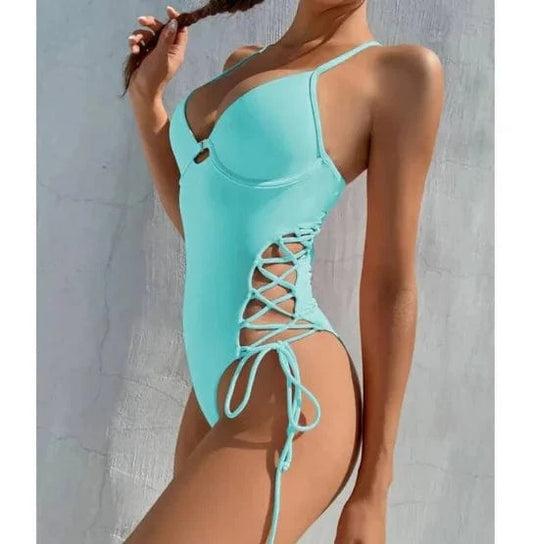 Girls Swimwear Women Bandage One Piece Swimsuit Bikini Bodycon Bathing Suit Women Monokini Beachwear