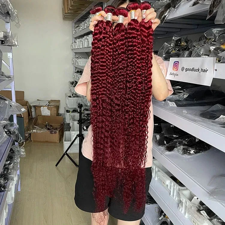 GL 40 Inch Wholesale Cheap Raw Indian Peruvian Human Hair Deep Wave Virgin Hair Bundle From India Vendor 12a Raw Human Hair Bulk