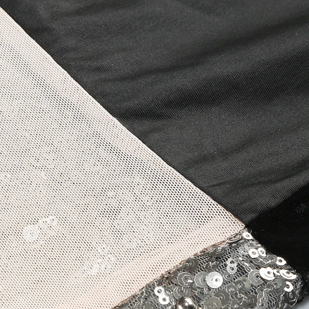 Glamorous Women's One Shoulder Black Velvet Sequin Maxi Dress High Slit a Fusion of Vintage Fashion for Red Carpet Events