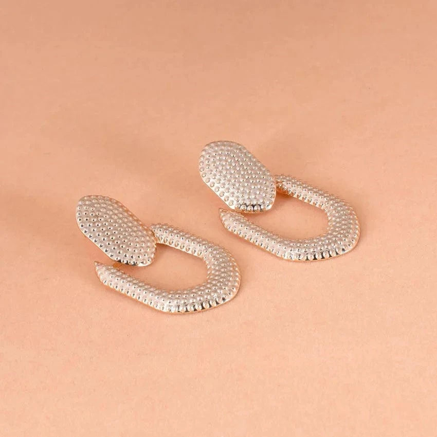 Gold 20155-10 amazon wish hot selling exaggerated simple matt gold geoemetric golden oval shaped statement earrings