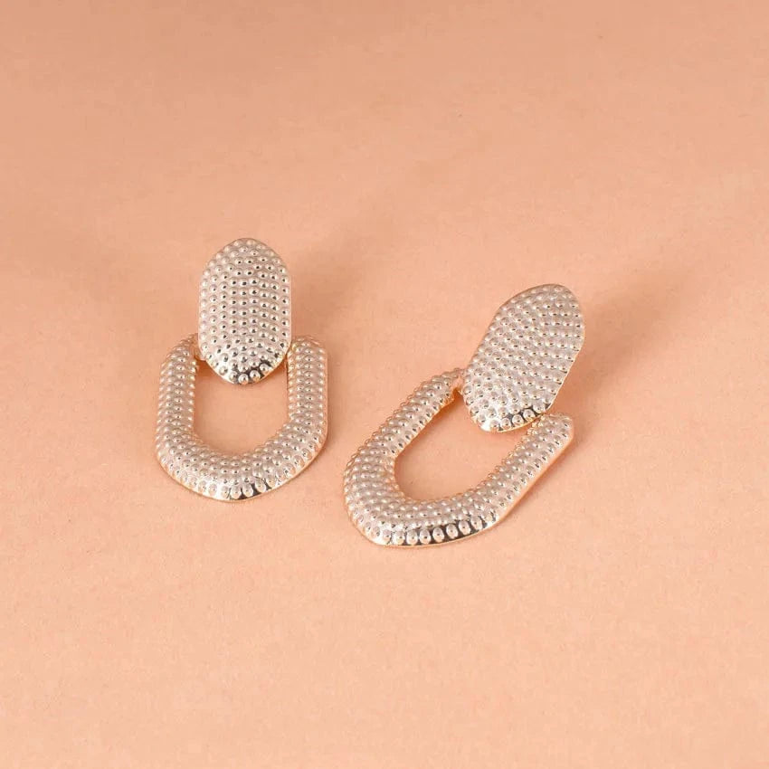 Gold 20155-10 amazon wish hot selling exaggerated simple matt gold geoemetric golden oval shaped statement earrings