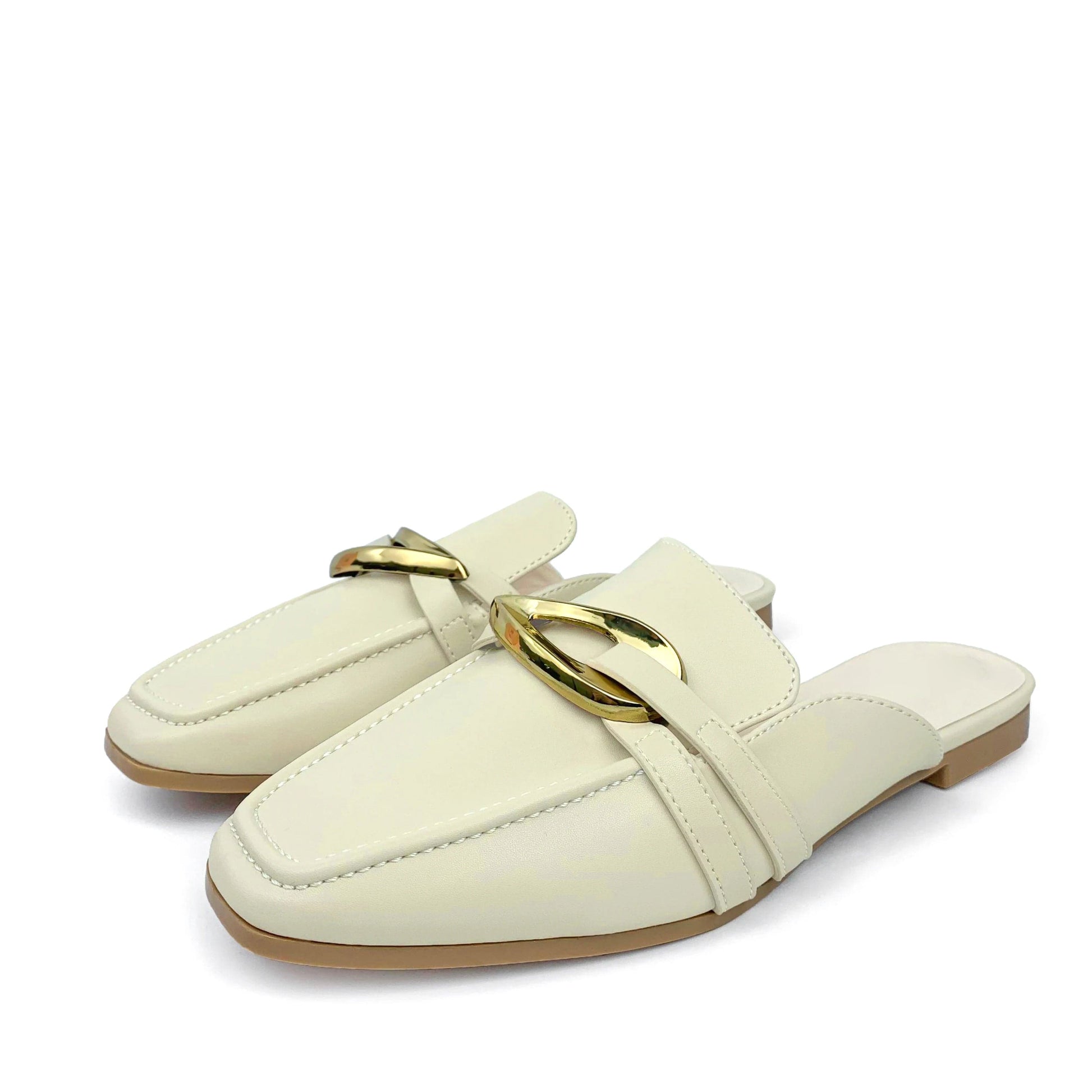 Gold buckle Flat shoes ladies Custom leather women sandals luxury slippers femmes chaussures pour femmes wedding for bride