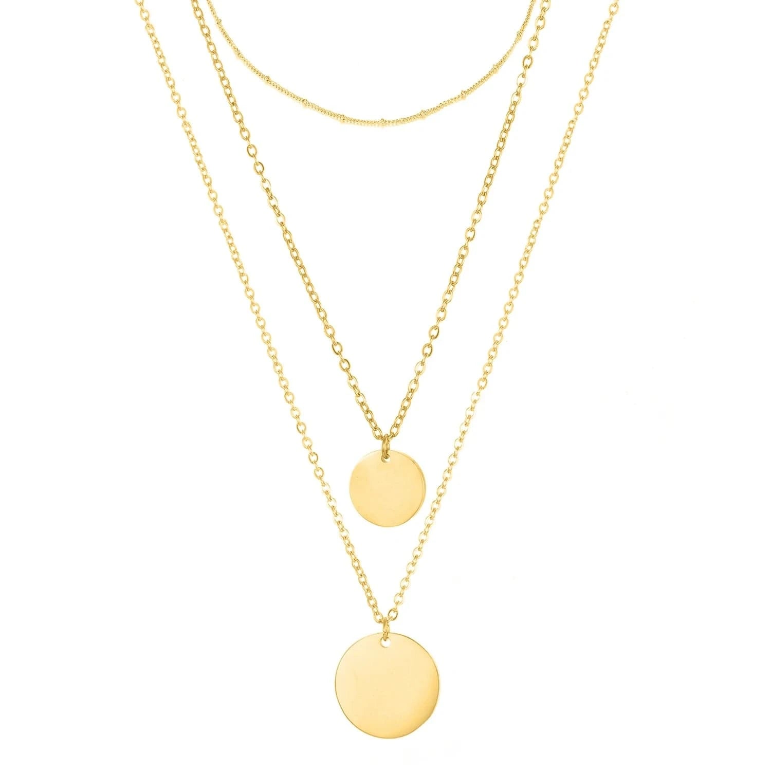 Gold Choker Cuban Link Chain Necklace Set