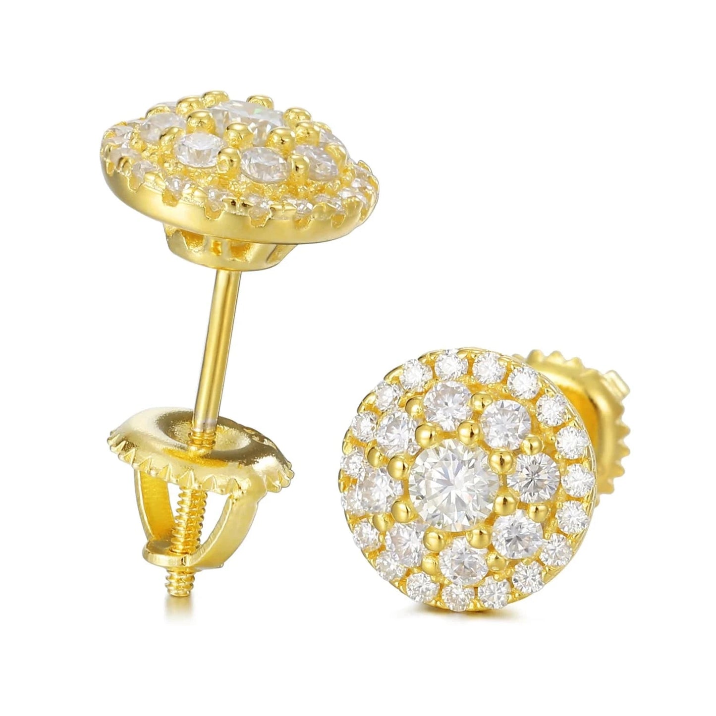 Gold Pass Diamond Tester VVS Moissanite Earrings Hypoallergenic 925 Sterling Silver Men Women Jewelry Wholesale Price White Gold
