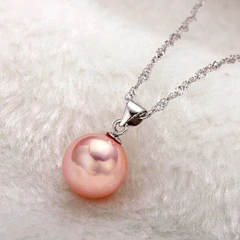 Gold Pendant+necklace / Pink Wholesale Hot Selling Boutique Fashion Jewelry Nice Freshwater Pearl Jewelry 925 Sterling Silver Necklace for Women