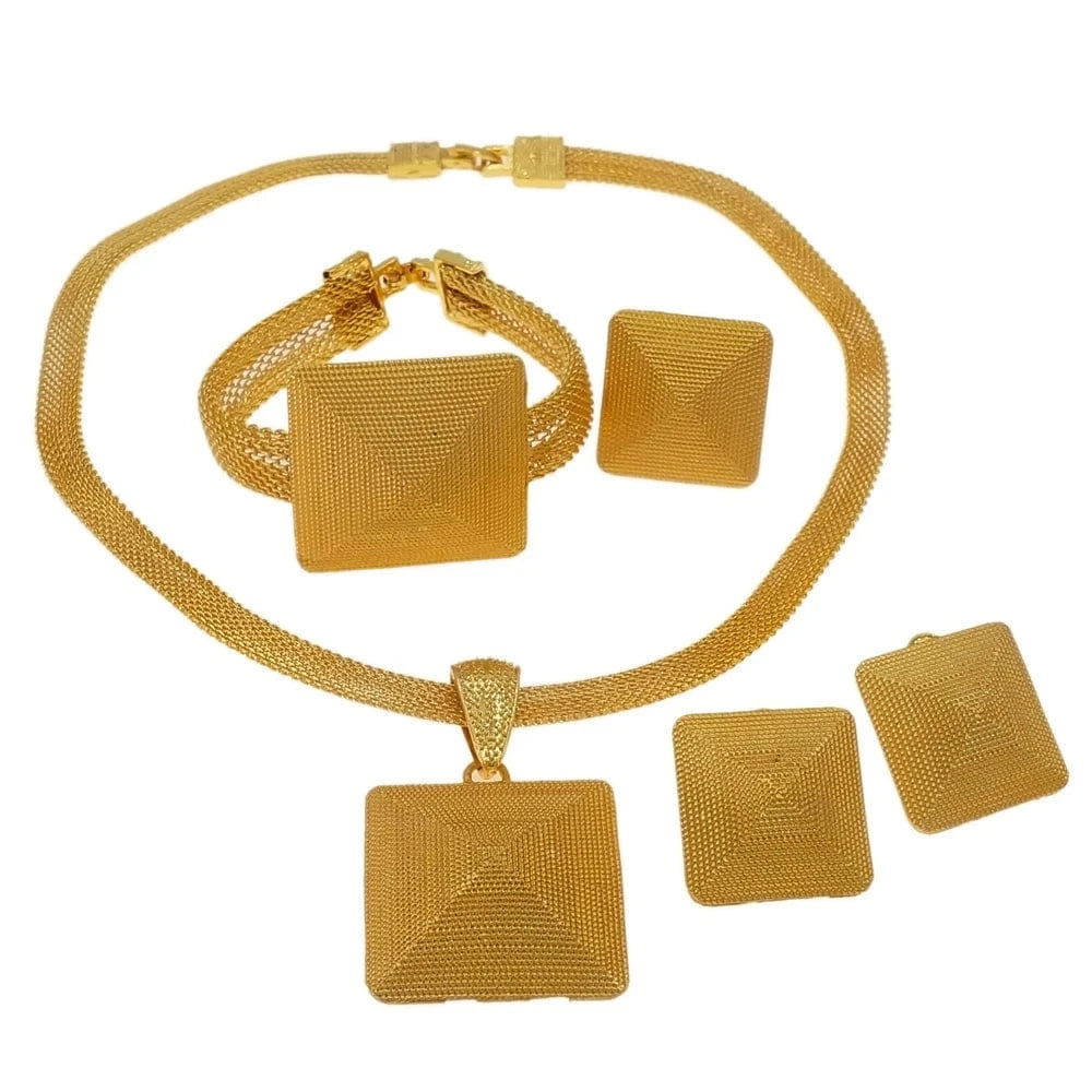 Gold Plated Wedding Party Jewelry Sets / Adjustable / HC21050119 Zhuerrui Newest Design 18K Gold Plated Wedding Party Jewelry Sets I Love You Xo Big Teddy Bear Hug and Kiss Jewelry HC21050119