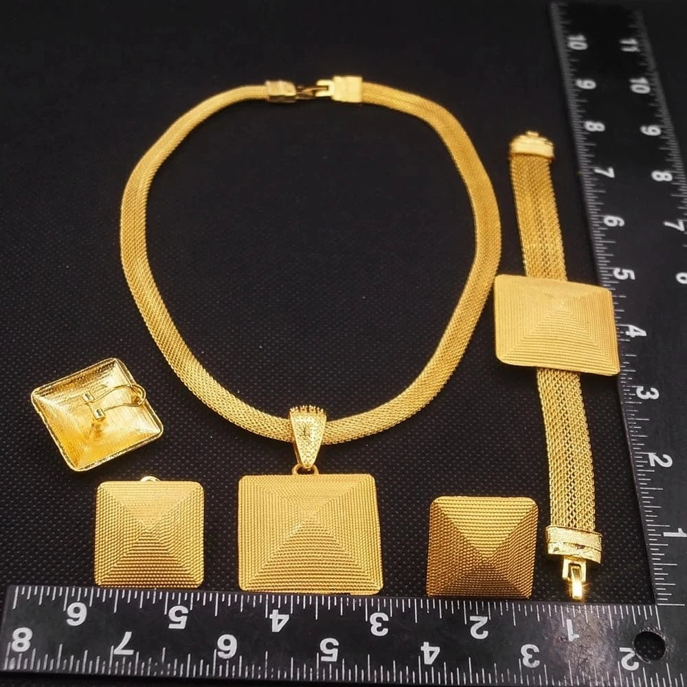 Gold Plated Wedding Party Jewelry Sets / Adjustable / HC21050119 Zhuerrui Newest Design 18K Gold Plated Wedding Party Jewelry Sets I Love You Xo Big Teddy Bear Hug and Kiss Jewelry HC21050119