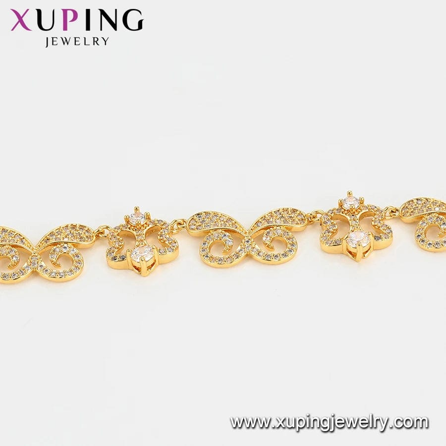 Gold set-134 xuping synthetic zircon copper alloy bridal luxury dubai 24k gold plated jewelry set