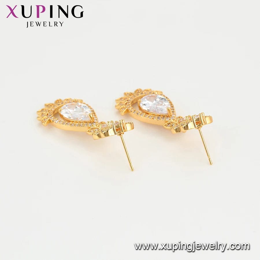 Gold set-134 xuping synthetic zircon copper alloy bridal luxury dubai 24k gold plated jewelry set