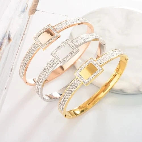 Gold / ZC-0527 Modalen 316 Italian Jewellery Gold Bangles Accessories Fashion Woman Tarnish Free 18K Gold Womens Stainless Steel Jewelry