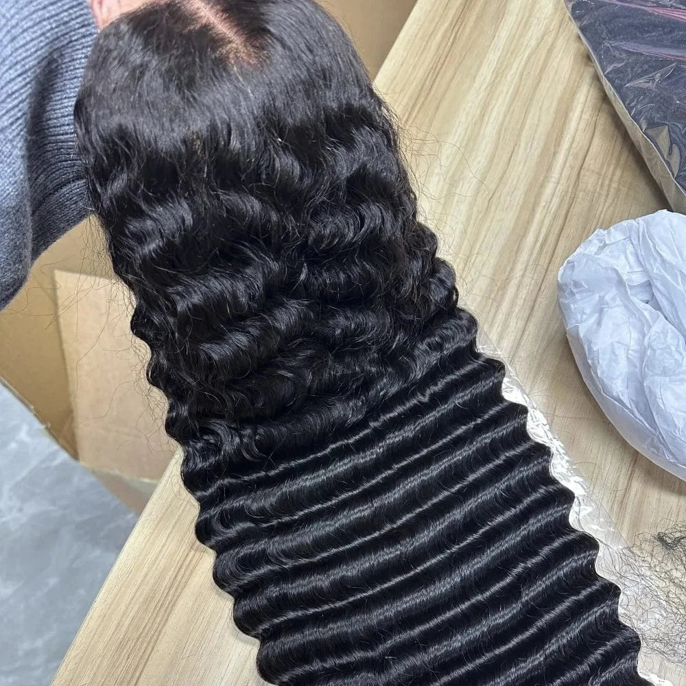goodluck Wholesale Raw Vietnamese Hair Deep Wave 13x4 Frontal Wigs 5x5 Closure Wigs HD Lace Cuticle Aligned Virgin Hair