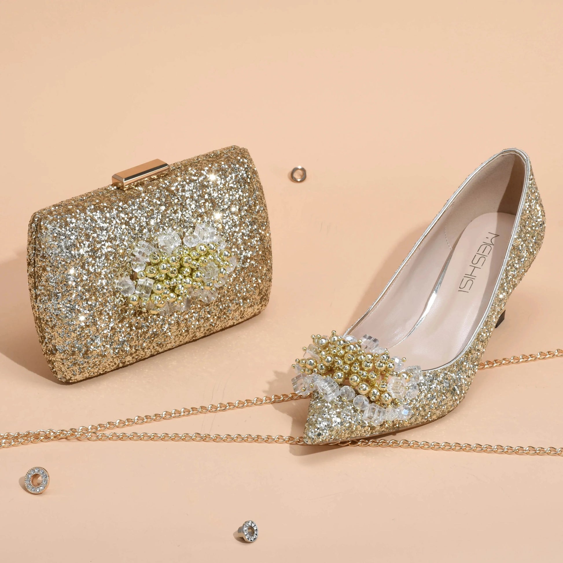 Goxeou Luxury African Women’s Shoes & Bags Set