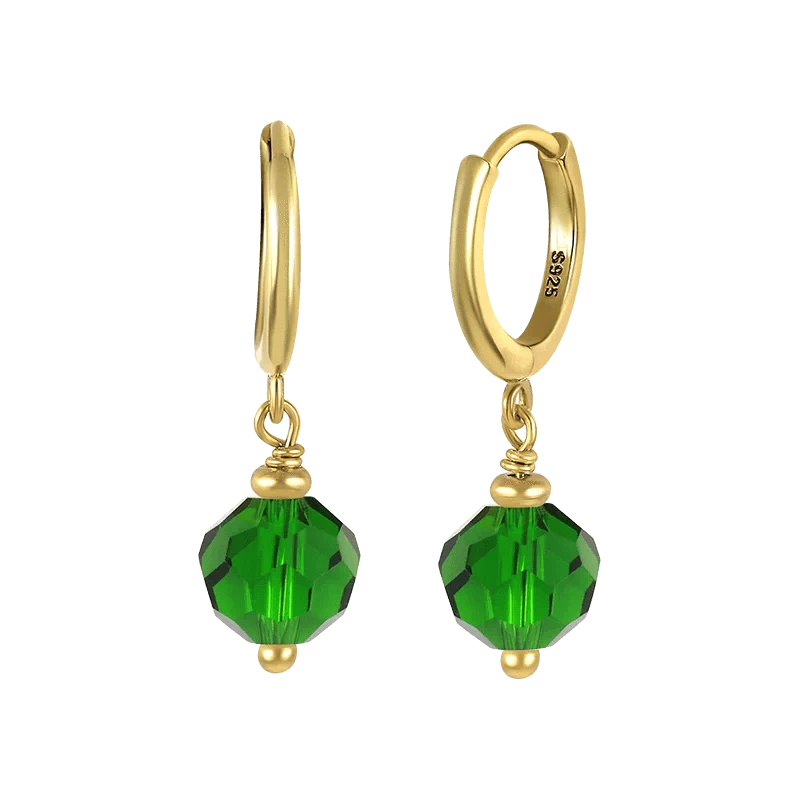 GRECIA 2022 Summer Earrings Stone Pendant Stacked Earrings S925 Sterling Silver Ball Glass Cute Women's Silver 925 Jewelry