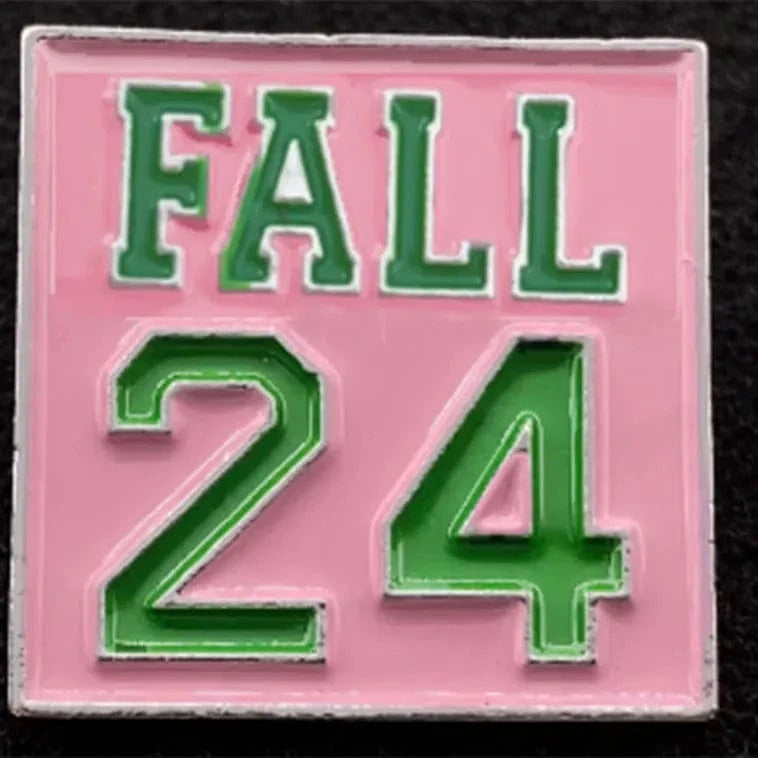 Greek Sorority Delta Aka Green And Pink Spring 25 Brooch Pin Zeta Square Red And White FALL 24 Lapel Pin Jewellery Brooches