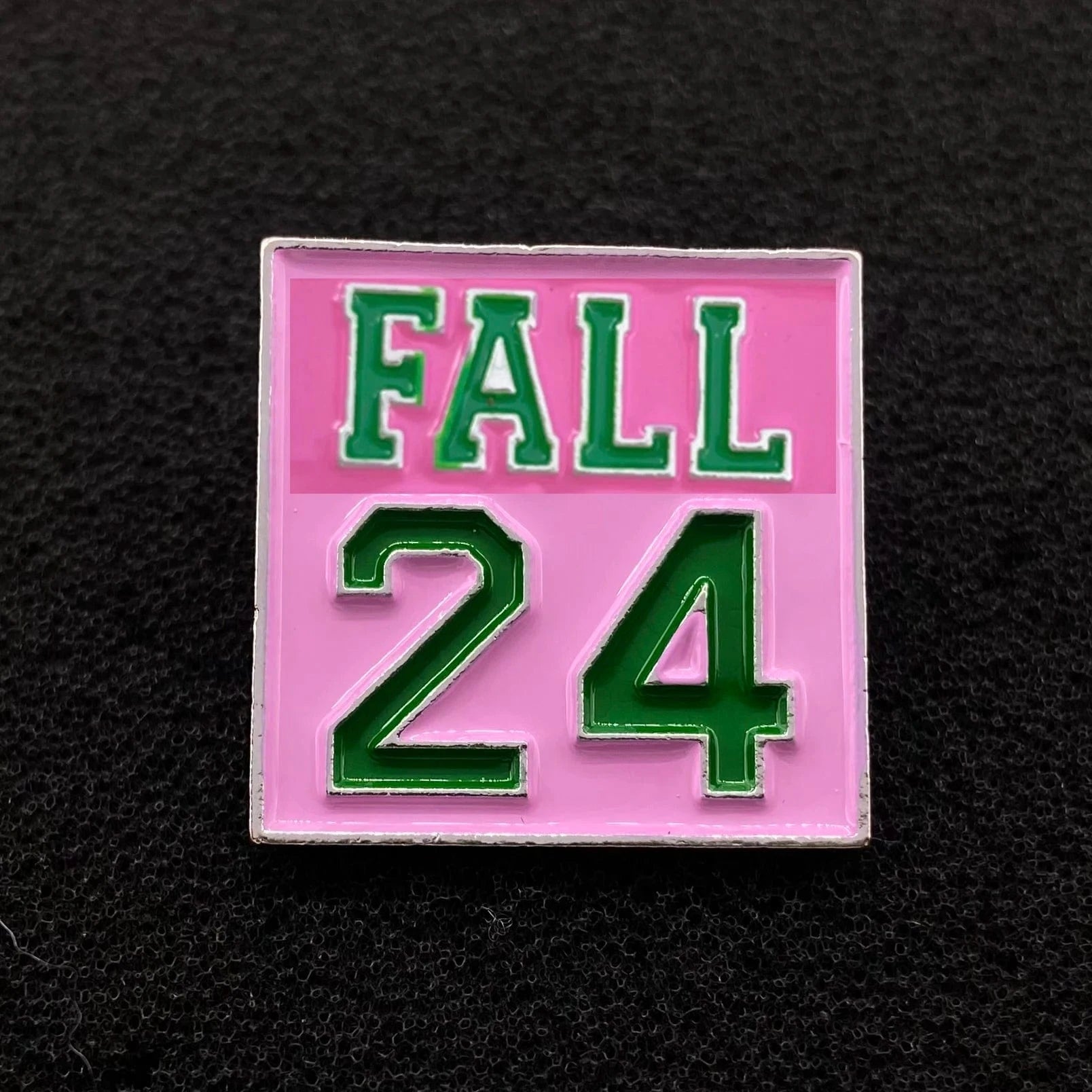 Greek Sorority Delta Aka Green And Pink Spring 25 Brooch Pin Zeta Square Red And White FALL 24 Lapel Pin Jewellery Brooches