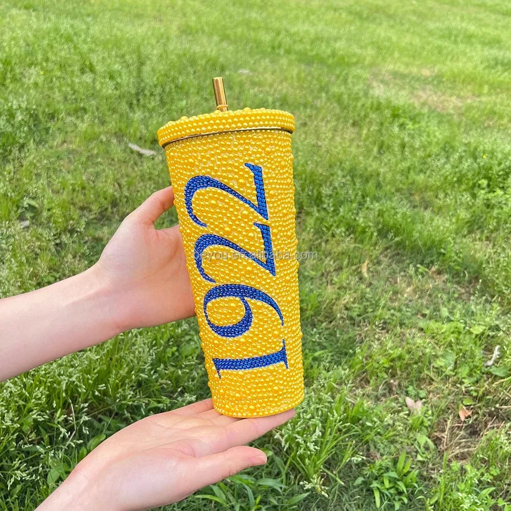 Greek Sorority Sigma Gamma Rho Double Pearl Chain Elastic Poodle Ring Jewelry