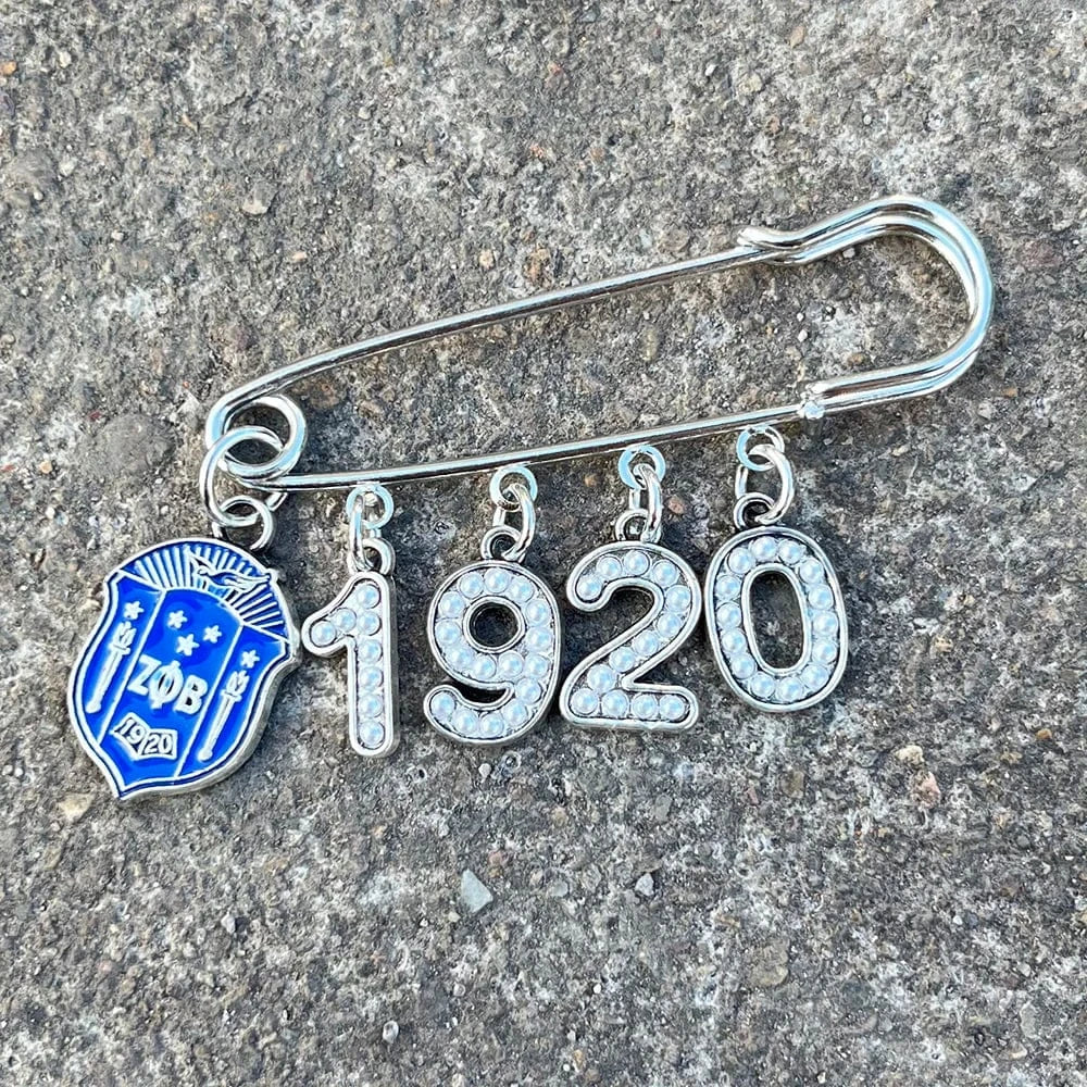 GREEK symbol brooch / A / Silver Plated Handmade Greek university Sigma Gamma Rho Sorority 1922 pearl brooch