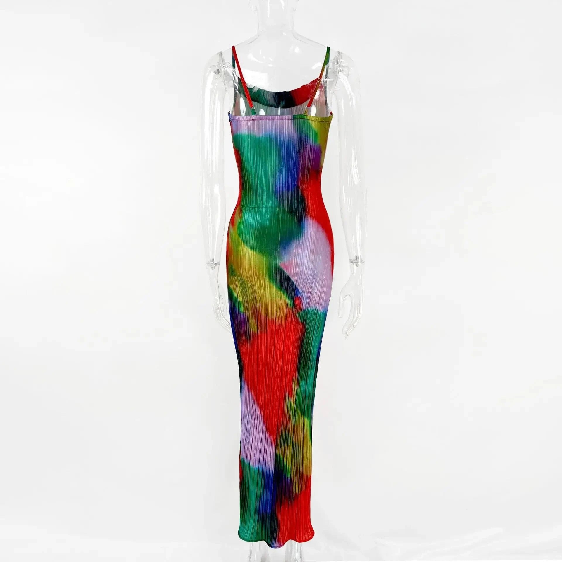 GX009 Fashion women's sleeveless printed long party dress spaghetti strap design sexy tight fit elegant evening dresses
